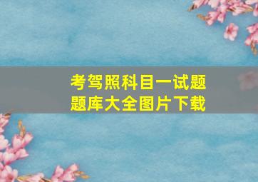 考驾照科目一试题题库大全图片下载