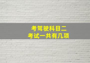 考驾驶科目二考试一共有几项