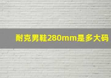 耐克男鞋280mm是多大码