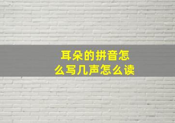 耳朵的拼音怎么写几声怎么读