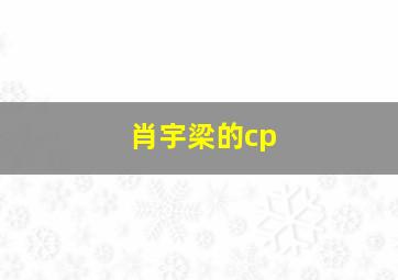 肖宇梁的cp