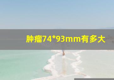 肿瘤74*93mm有多大