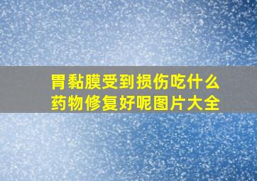 胃黏膜受到损伤吃什么药物修复好呢图片大全