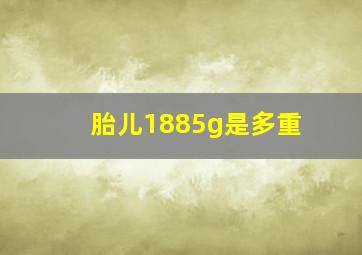 胎儿1885g是多重