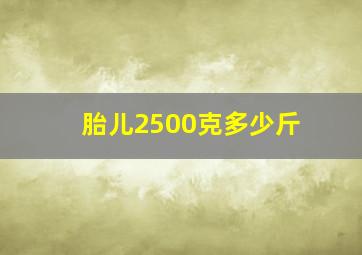 胎儿2500克多少斤