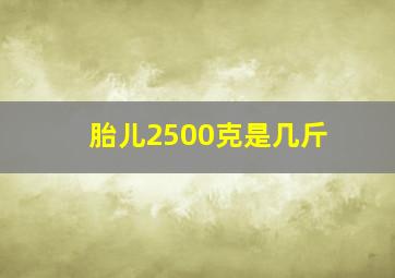 胎儿2500克是几斤