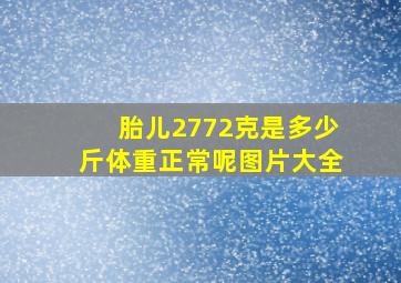 胎儿2772克是多少斤体重正常呢图片大全