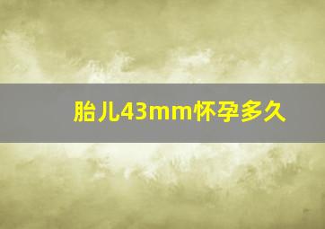 胎儿43mm怀孕多久