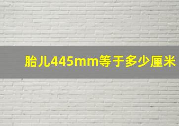 胎儿445mm等于多少厘米