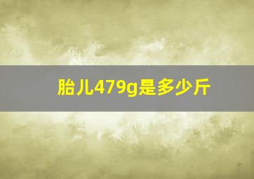 胎儿479g是多少斤