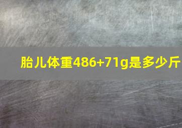 胎儿体重486+71g是多少斤