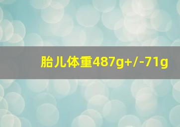 胎儿体重487g+/-71g