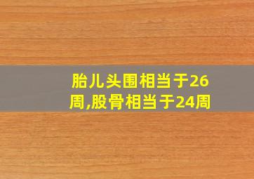 胎儿头围相当于26周,股骨相当于24周