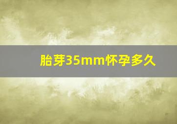 胎芽35mm怀孕多久