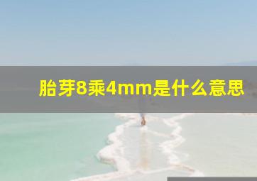 胎芽8乘4mm是什么意思