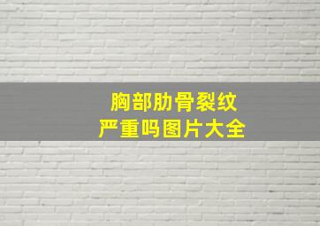 胸部肋骨裂纹严重吗图片大全