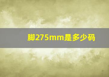 脚275mm是多少码