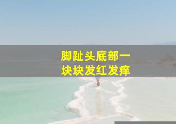 脚趾头底部一块块发红发痒