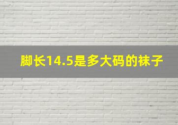 脚长14.5是多大码的袜子