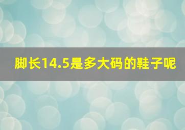 脚长14.5是多大码的鞋子呢