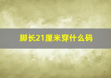 脚长21厘米穿什么码