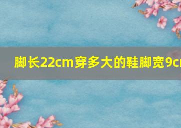 脚长22cm穿多大的鞋脚宽9cm