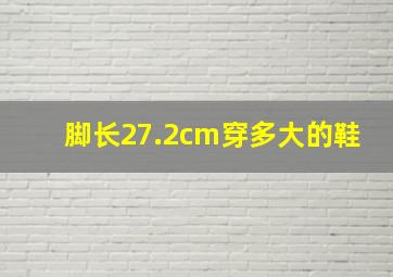 脚长27.2cm穿多大的鞋