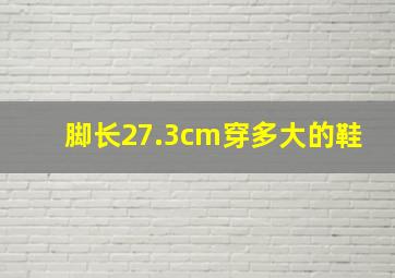 脚长27.3cm穿多大的鞋