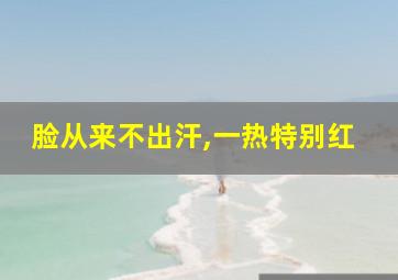 脸从来不出汗,一热特别红