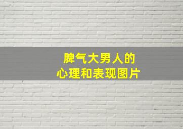 脾气大男人的心理和表现图片