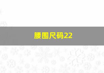 腰围尺码22