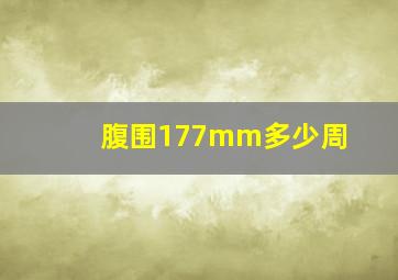 腹围177mm多少周