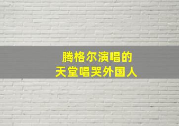 腾格尔演唱的天堂唱哭外国人