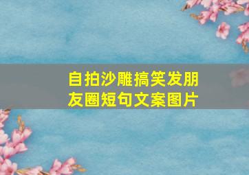 自拍沙雕搞笑发朋友圈短句文案图片