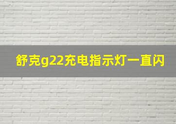 舒克g22充电指示灯一直闪