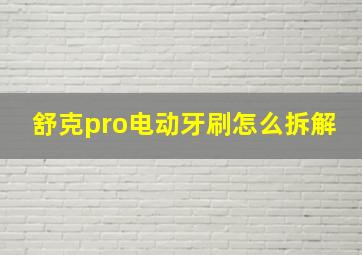 舒克pro电动牙刷怎么拆解