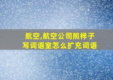 航空,航空公司照样子写词语室怎么扩充词语