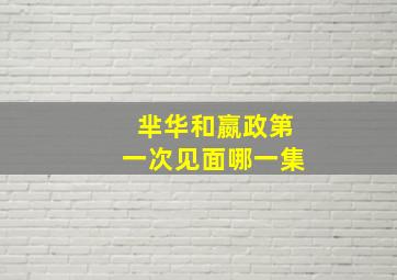 芈华和嬴政第一次见面哪一集