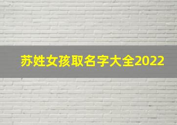 苏姓女孩取名字大全2022