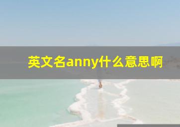 英文名anny什么意思啊