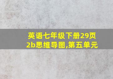 英语七年级下册29页2b思维导图,第五单元