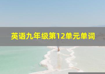 英语九年级第12单元单词