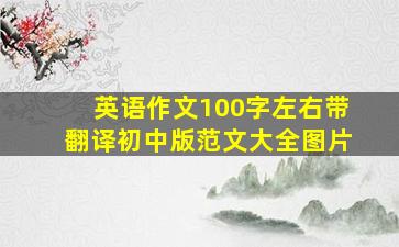 英语作文100字左右带翻译初中版范文大全图片