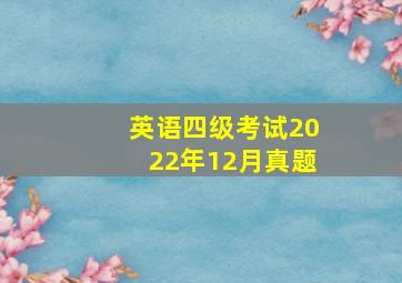 英语四级考试2022年12月真题