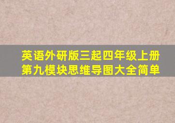 英语外研版三起四年级上册第九模块思维导图大全简单