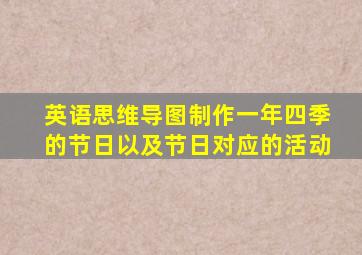 英语思维导图制作一年四季的节日以及节日对应的活动