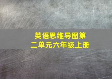 英语思维导图第二单元六年级上册