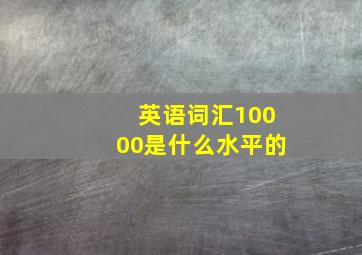 英语词汇10000是什么水平的