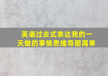 英语过去式表达我的一天做的事情思维导图简单