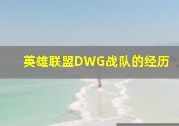 英雄联盟DWG战队的经历